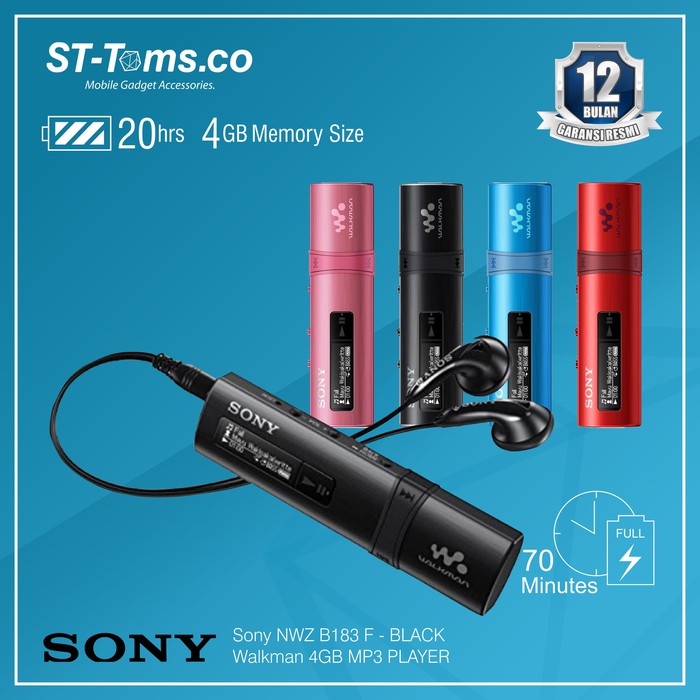 Sony NWZ B183 F / B183F Walkman 4GB MP3 PLAYER