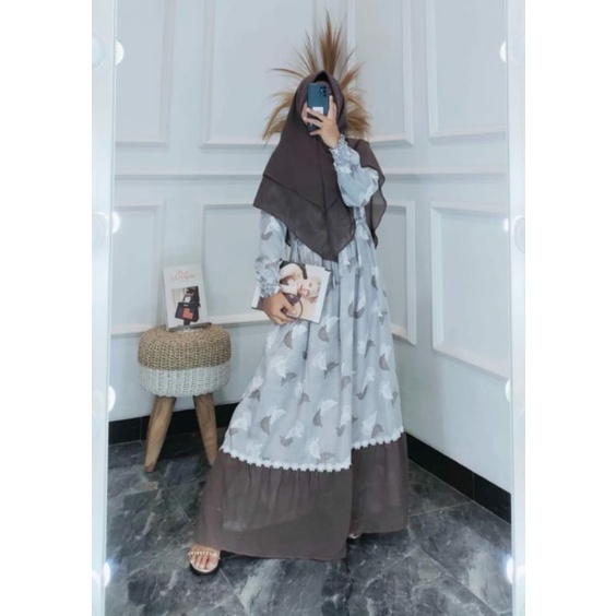 gamis shakila set hijab ceruty