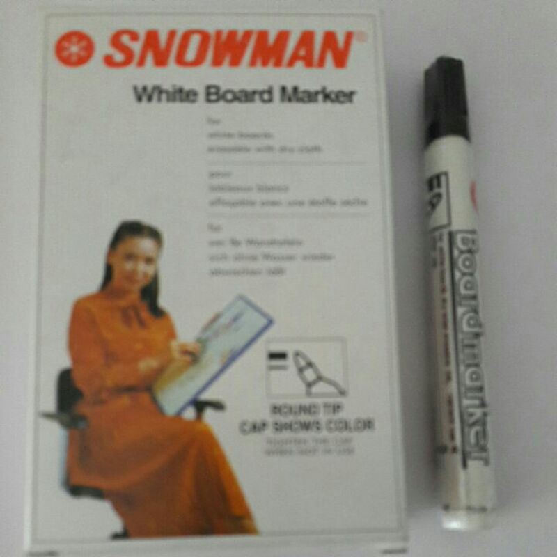 

Spidol SNOWMAN Boardmarker / spidol Whiteboard BG-12 hitam