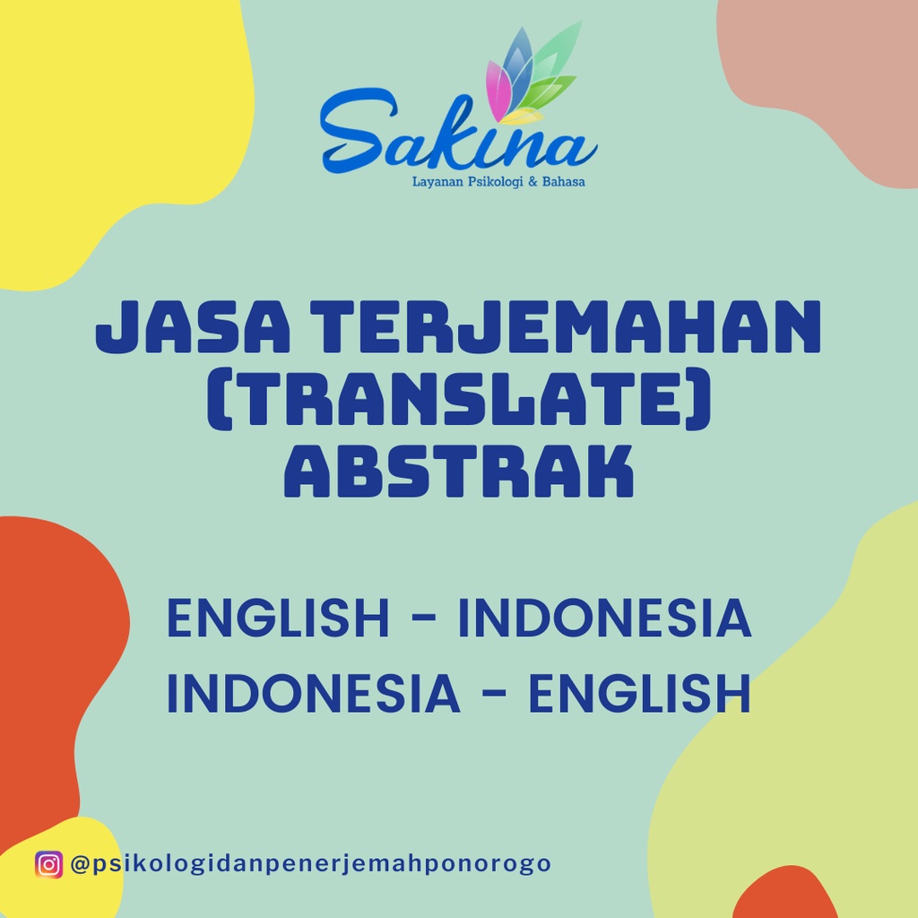 Jasa Translate / Terjemah Abstrak Inggris - Indonesia atau Indonesia - Inggris