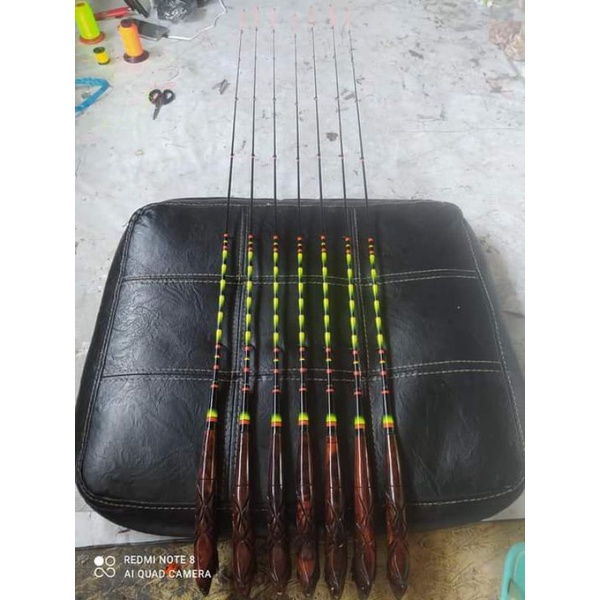 Joran Timbang Sonokeling Set 7 Panjang 125cm - Joran Timbang Sonokeling pahul Wayang/Burung