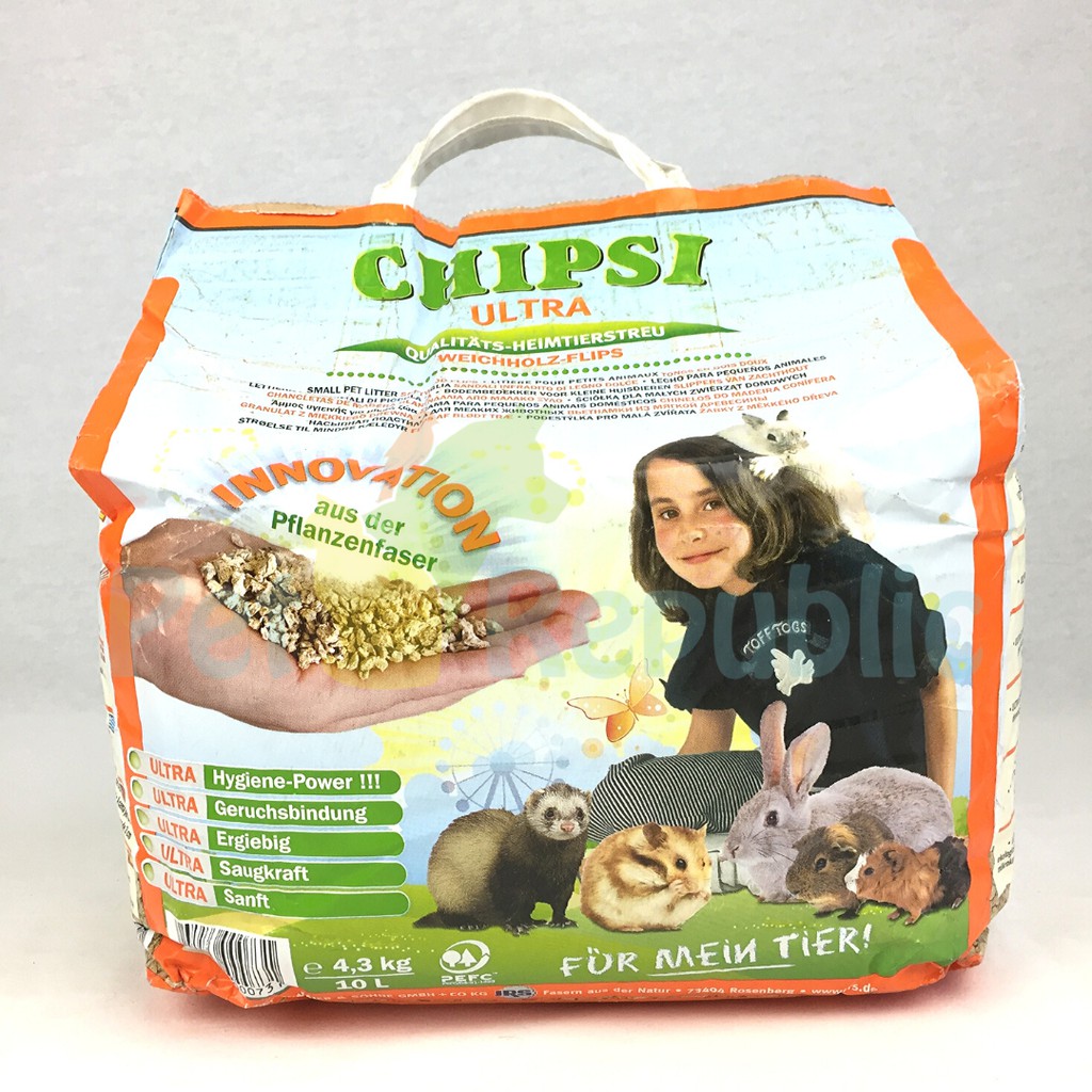 

Pet Republic Alas Kandang Kelinci CHIPSI Ultra Nagergranulate 4.3kg