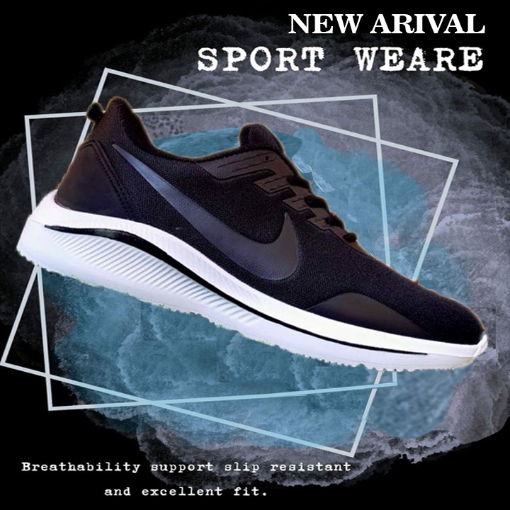 Sepatu sport tampilan elegan sepatu sekolah kuliah casual sneakers pria cowok / BISA COD