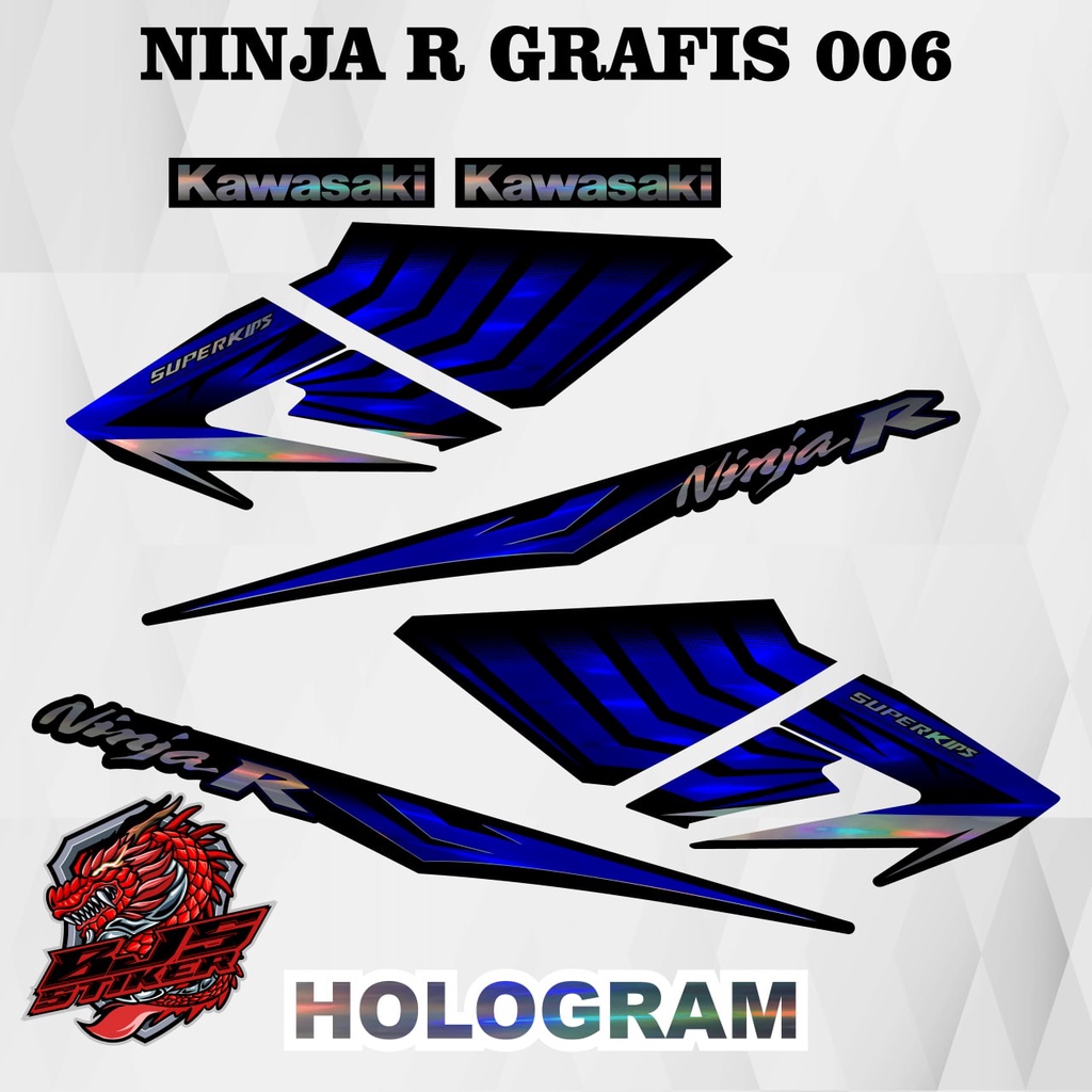Striping ninja r - Stiker Decal HOLOGRAM ninja r ninja r variasi grafis 006