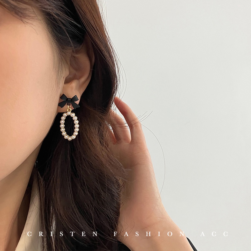 Anting Mutiara Bahan Metal Gaya Korea Untuk Wanita