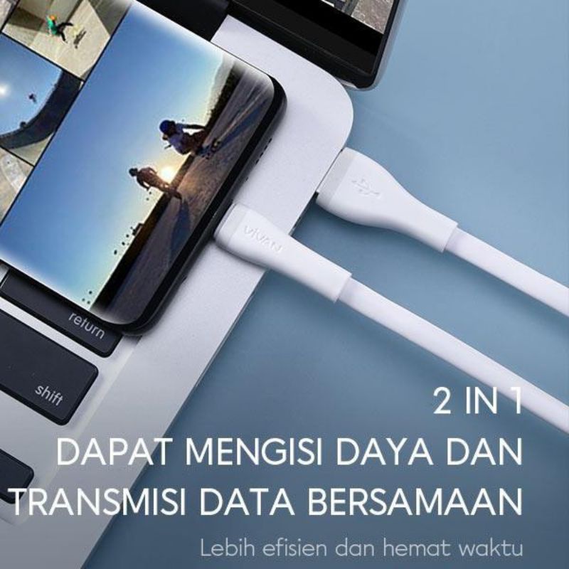 VIVAN SM30S Micro USB Kabel Data Charger Pendek 30cm