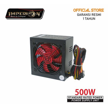 ITACC PSA Power Supply Imperion 500watt 500w 600 watt Gaming Garansi resmi 12 bulan 1 tahun fan 12cm 120mm