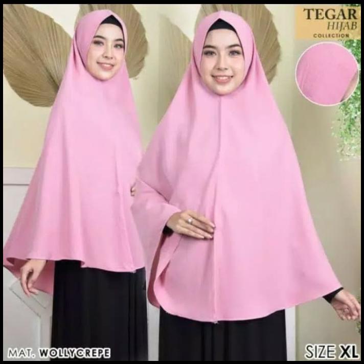 Hijab Khimar Wolly Crape Xl By Tegar Hijab