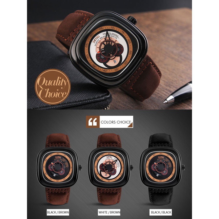 PROMO JAM SKMEI ORIGINAL Jam Tangan Pria Original SKMEI 9129 Anti Air - Black / Seven Friday