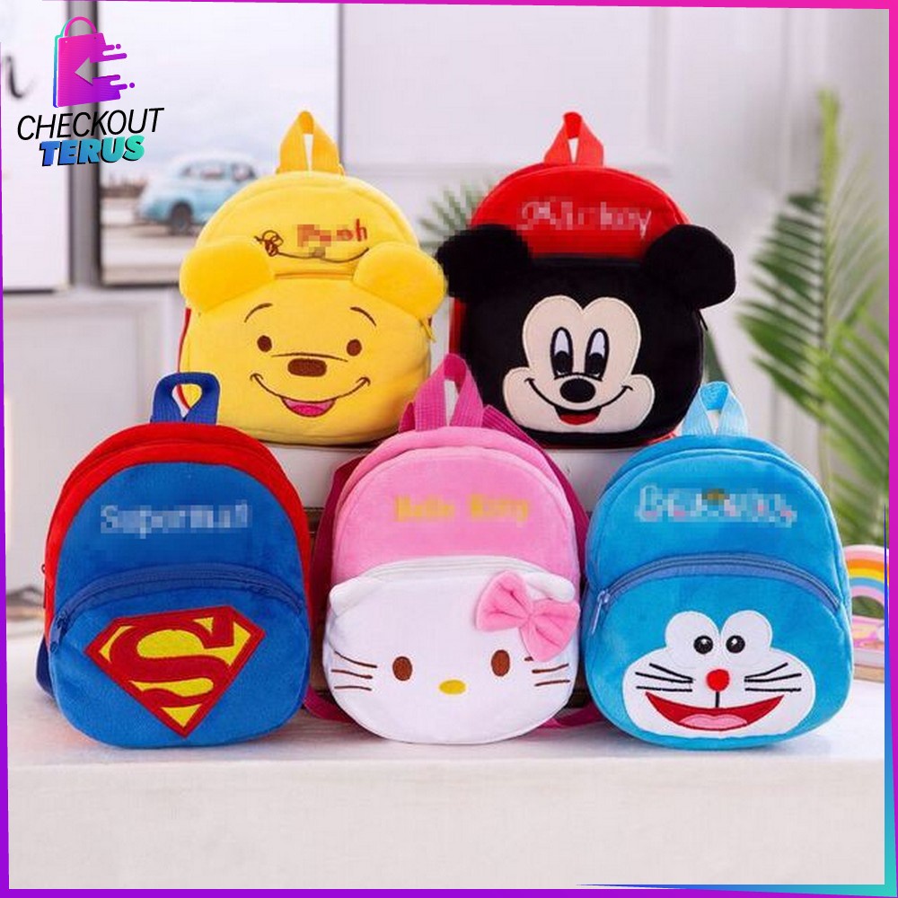 CT T31 Tas Ransel Anak Karakter Kartun Lucu Tas Ransel Anak Sekolah TK SD Tas Ransel Mini Anak Sekolah Import