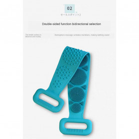 Alat Bantu Mandi Sikat Gosok Punggung Silicone Scrub Back Bath Brush - BW60 - Blue