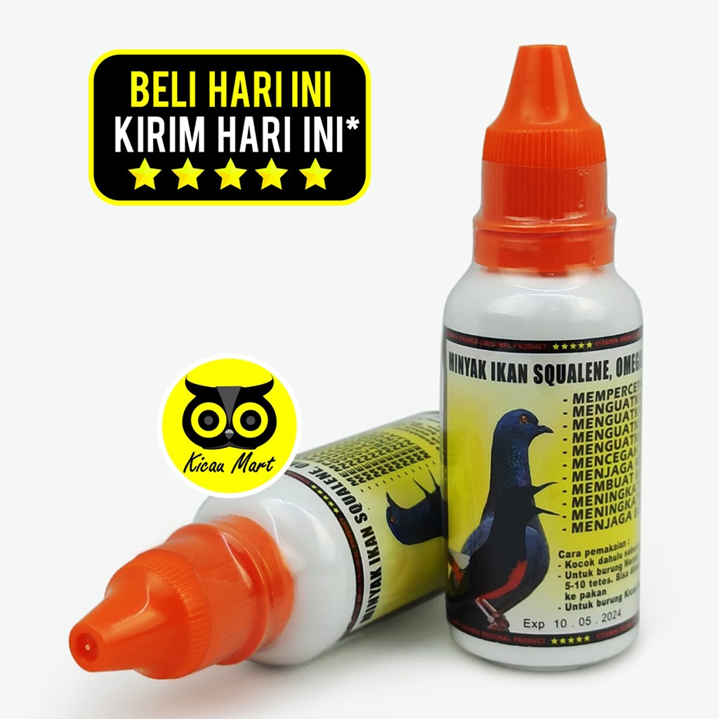 MINYAK IKAN SQUALENE SQUALLENE AIDY WIJAYA SUPLEMENT VITAMIN JAMU DHA OIL BURUNG MERPATI BALAP DARA PERKUTUT POS MINYAK HATI IKAN FISH LIVER OIL BURUNG LOVEBIRD KENARI PARKIT NURI MURAI MKADI