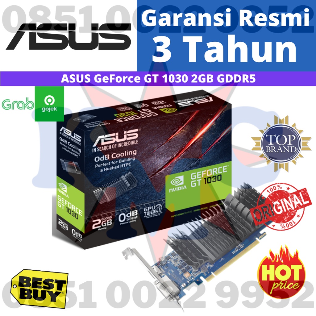 VGA ASUS GeForce GT 1030 GT1030 Silent 2GB 2 GB GDDR5