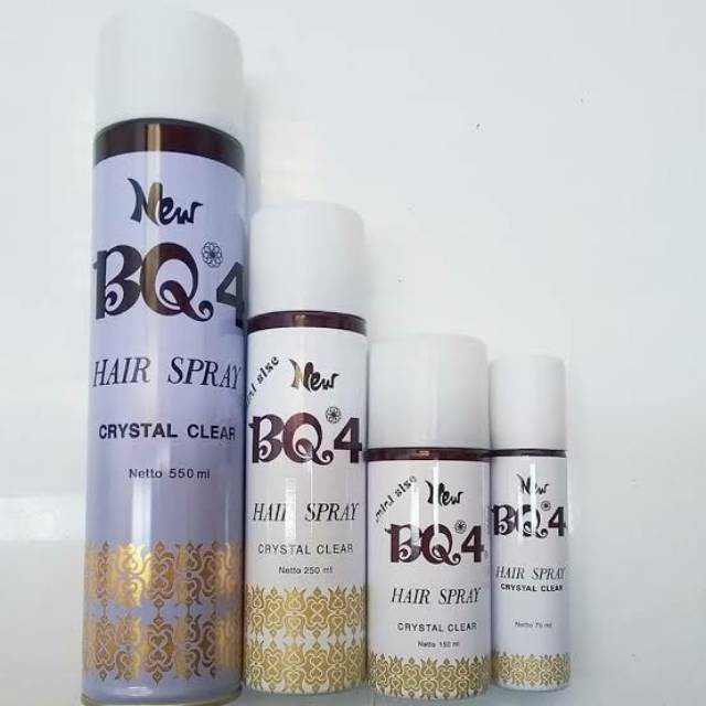 BQ4 Hair Spray Crystal Clear 75ml / 150ml / 250ml / 550ml