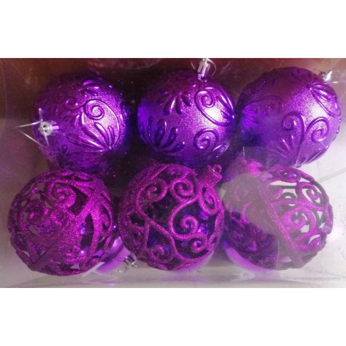 

Aksesoris Natal / Bola Hiasan Natal 10Cm Isi 12Pcs - Ungu Hn67613