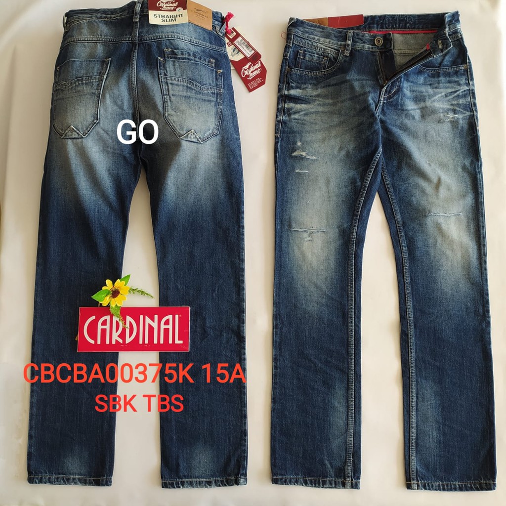 gof E 32 CARDINAL CBCBA Celana Panjang Jeans Reguler Fit Slim Fit Straight Slim Bawahan Laki-Laki