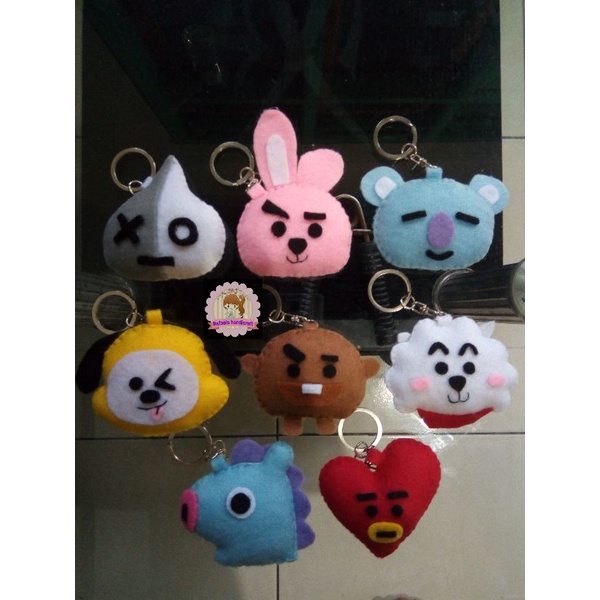 Gantungan Kunci BTS/gantungan kunci flanel/bts keychain