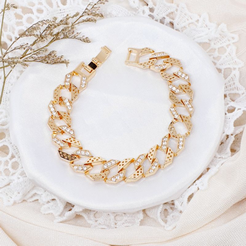 Gelang fashion korea import permata zircon