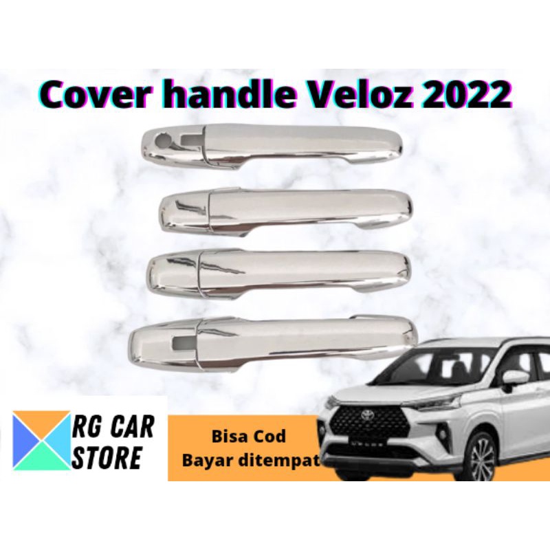 COVER HANDLE VELOZ 2022 WARNA CHROME DIJAMIN PNP TINGGAL PASANG SAJA