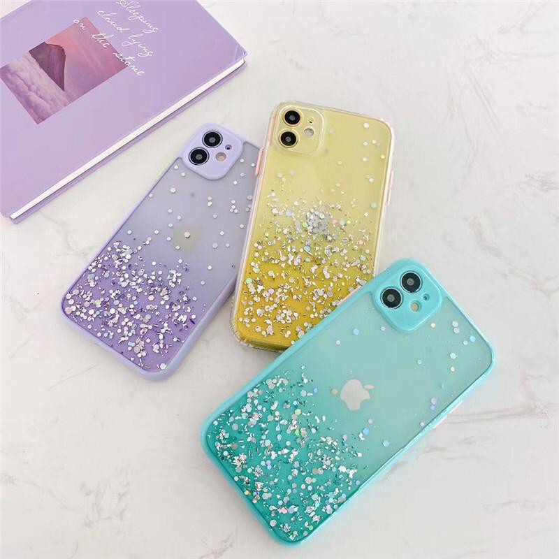 Iphone X XS XR XS Max 11 / 11 Pro / 11 Pro Max Soft Case Dove Glitter Bling Star Light Candy Macaron Matte Gliter