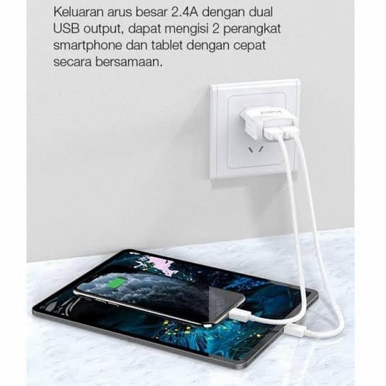 ROBOT RT-K6 kepala charger charging travel adapter casan colokan usb