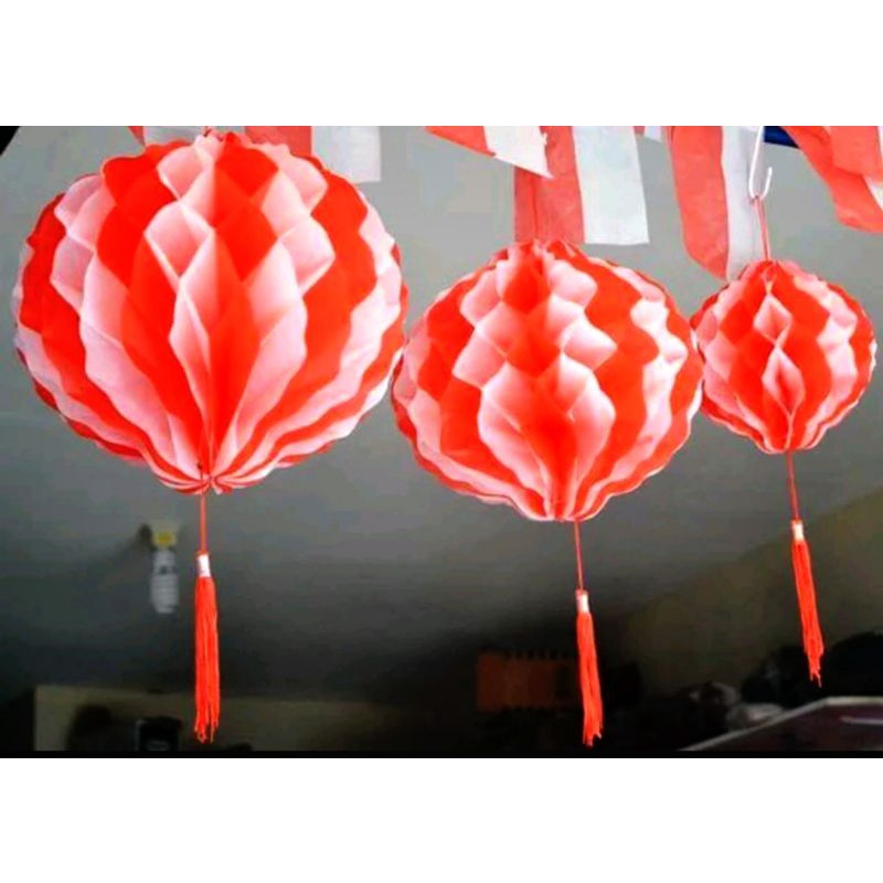 Lampion Kecil Lampion Merah Putih Aksesoris Dekorasi Hut RI