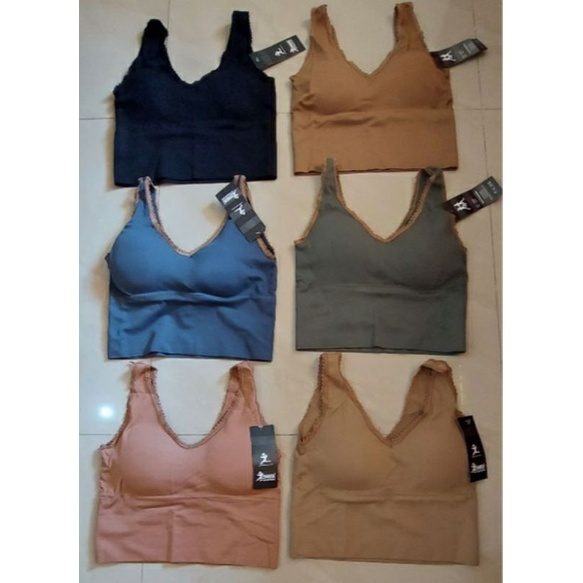 SPORT BRA WANITA BRALETTE CROP-DD 2053 BAHAN RAJUT FREE SIZE