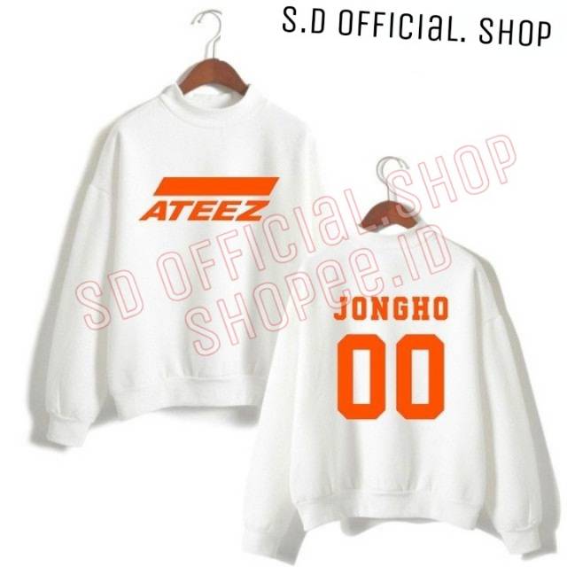 (bayar ditempat)  jaket sweater basic kpop ATEEZ request nama dan nomor