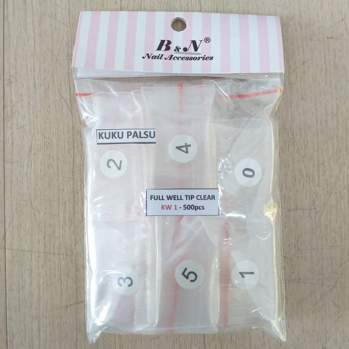 

NAIL ART HOUSE FULL WELL TIP CLEAR KW 1 (500pcs)