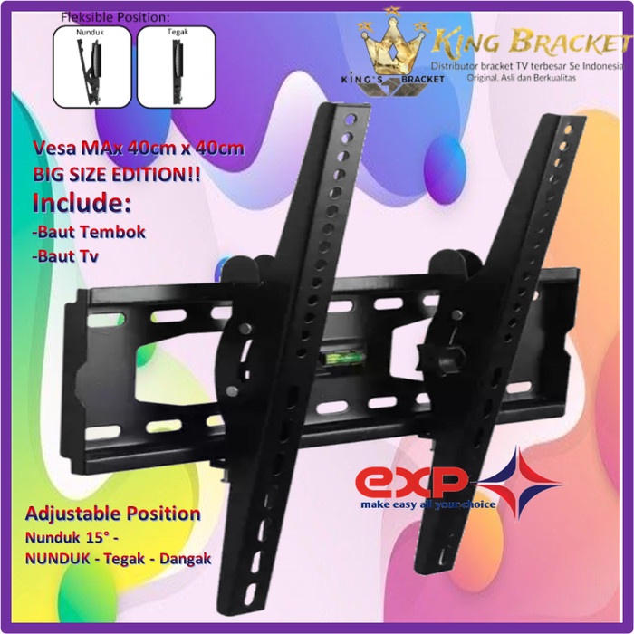 Bracket TV KHUSUS HISENSE 42&quot; s/d 55&quot; waterpass GARANSI 100% COCOK!