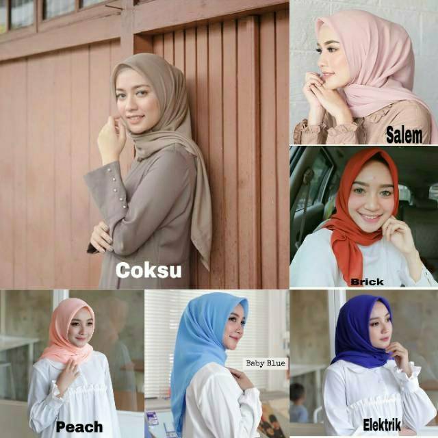 Bella square / segi empat bella / hijab bella / pollycotton