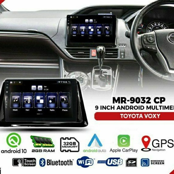 Head Unit Android 9 inch Toyota Voxy Mirai MR9032CP