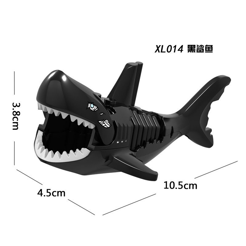 Lego Ikan Hiu Megalodon Mainan Shark Minifigure Hewan Dinosaurus Trex