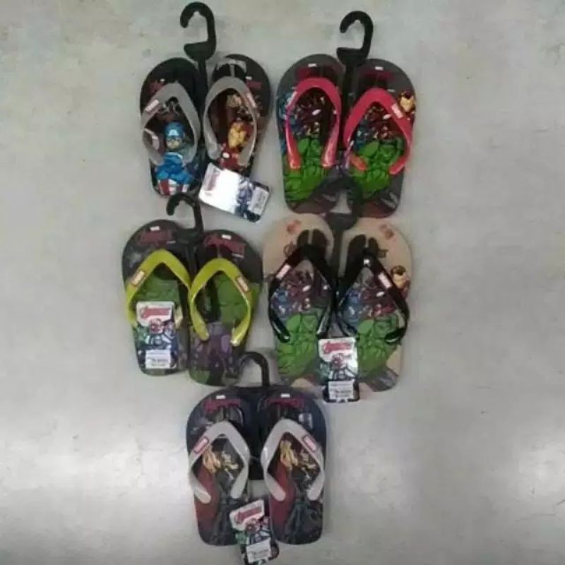 sandal jepit zandilac anak dewasa karakter marvel avengers