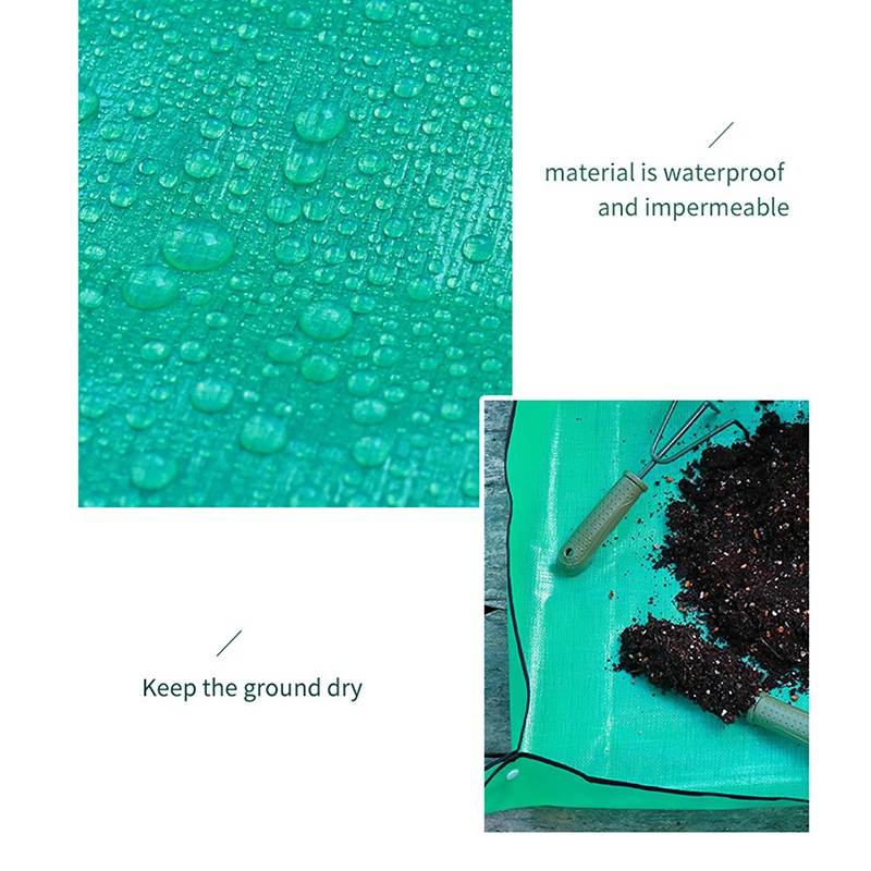 1m*1m Gardening Mat Dapat Potting Mat Digunakan Kembali  Taman Bunga Mat Berkebun Mat Balkon Tanam Mat Berkebun Hijau Tatakan Tanaman Hias Mat