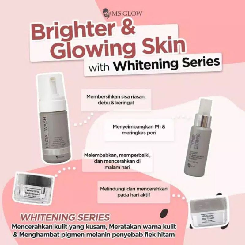 MS GLOW PAKET LENGKAP FREE POUCH / SKINCARE BPOM
