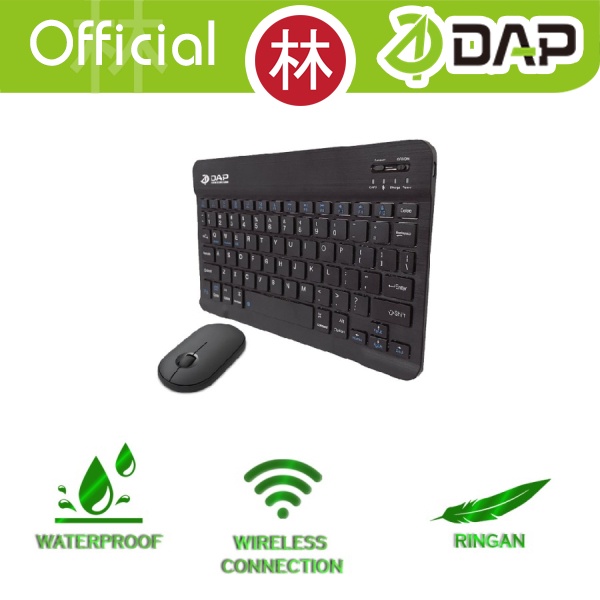 DAP D-W2603 Portable Mini Bluetooth Combo Keyboard and Mouse Office