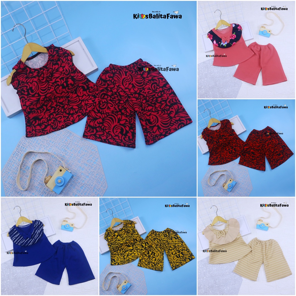 (MOTIF) Setelan Intana Anak uk 1-4 Tahun / Atasan Bawahan Rok Perempuan Baju Model Dress Cewek Import