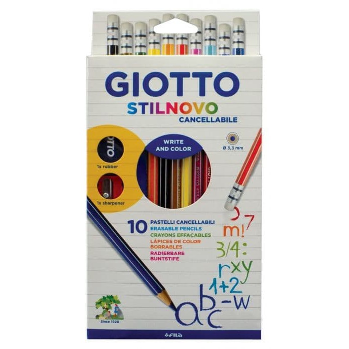 

GIOTTO STILNOVO ERASABLE - CARDBOARD - 10 COLORS - 256800