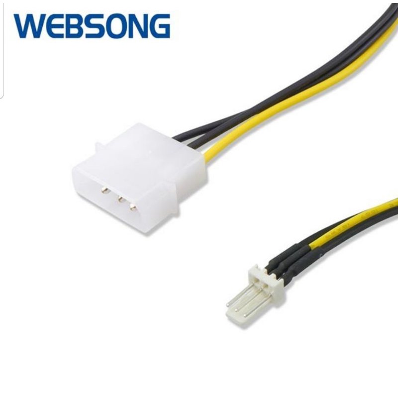 Kabel Power Molex Male to 3pin for FAN CPU Cooler WEBSONG