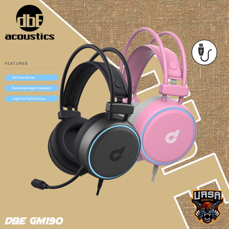 Headset dbE GM190 GM 190 7.1 Virtual Surround - USB - Gaming - Garansi