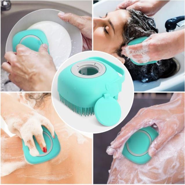 Spons Badan Mandi Bubble Bath Shower Brush Silicone Dispenser Brush Serbaguna