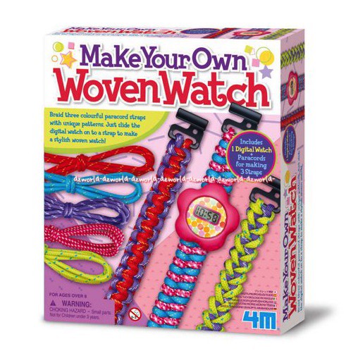 Makeyourown Wovenwatch 4M Mainan Membuat Gelang Tali Jam