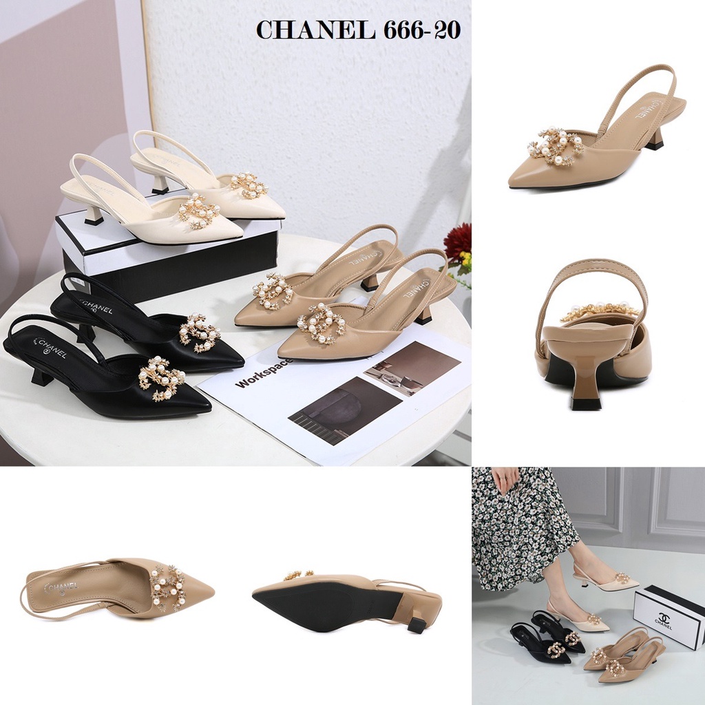 SEPATU WANITA HEELS SLINGBACK SHOES 666-20