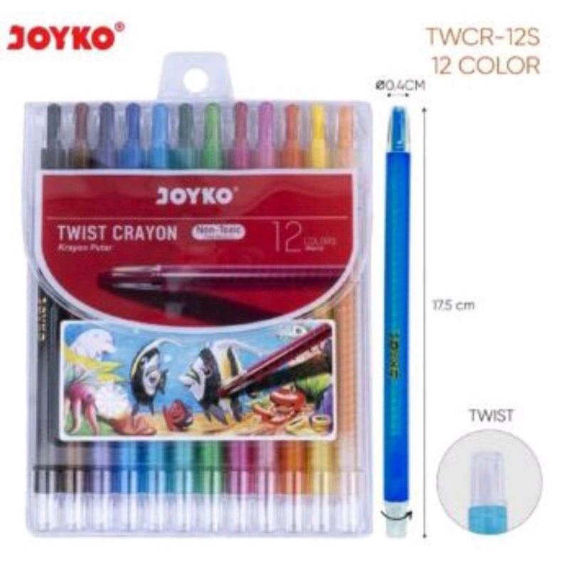 

Crayon putar JOYKO 12 warna / 24 warna PANJANG