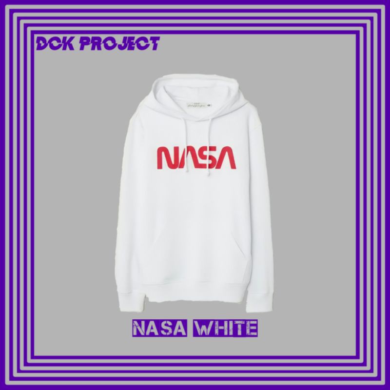 jaket Hoodie HnM Nasa White Original 100%| hoodie pria dan wanita | sweater pria dan wanita