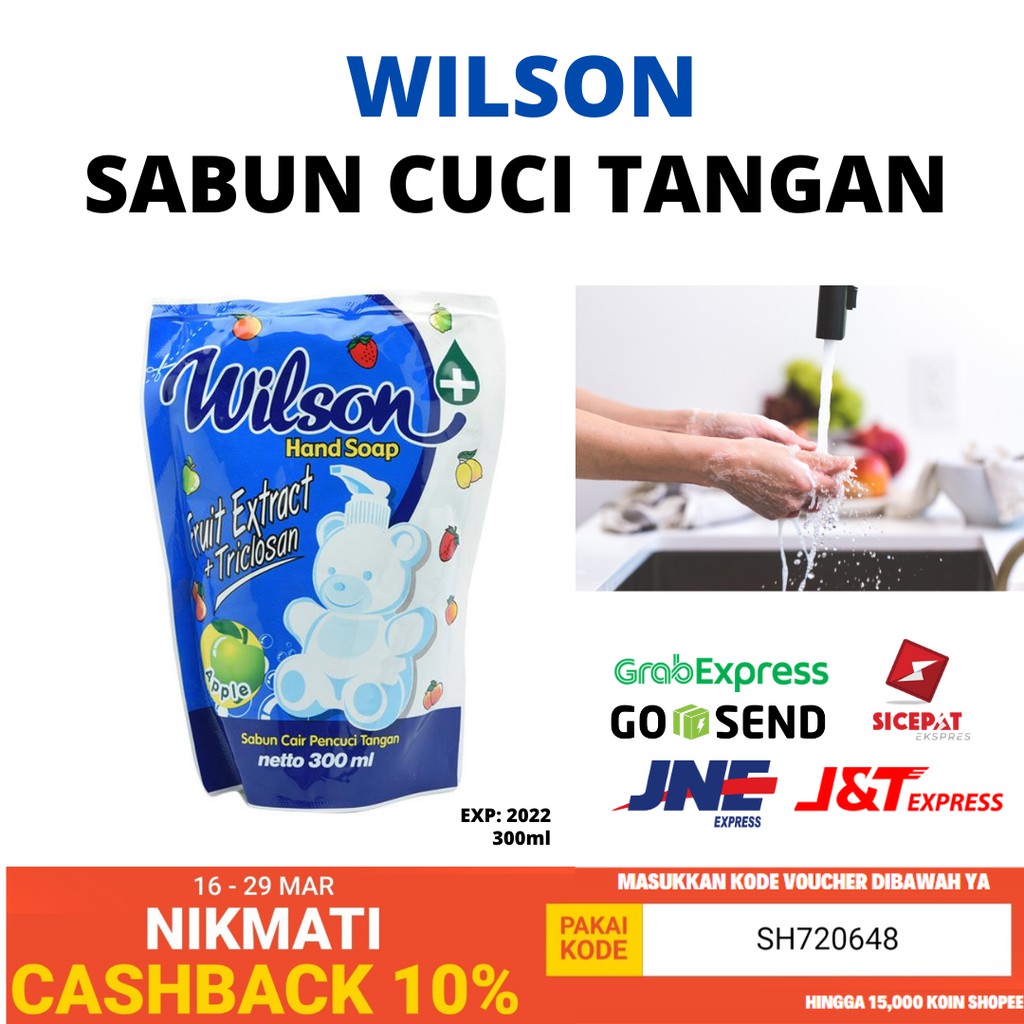 WILSON Sabun Cuci Tangan Hand wash REFILL 300ML Murah Anti Kuman Bakteri Wangi Hand Sanitizer