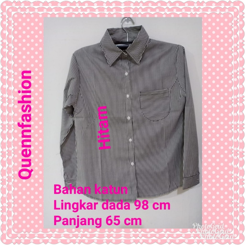 KEMEJA MARISA BAHAN KATUN LD 98 CM PJ 65