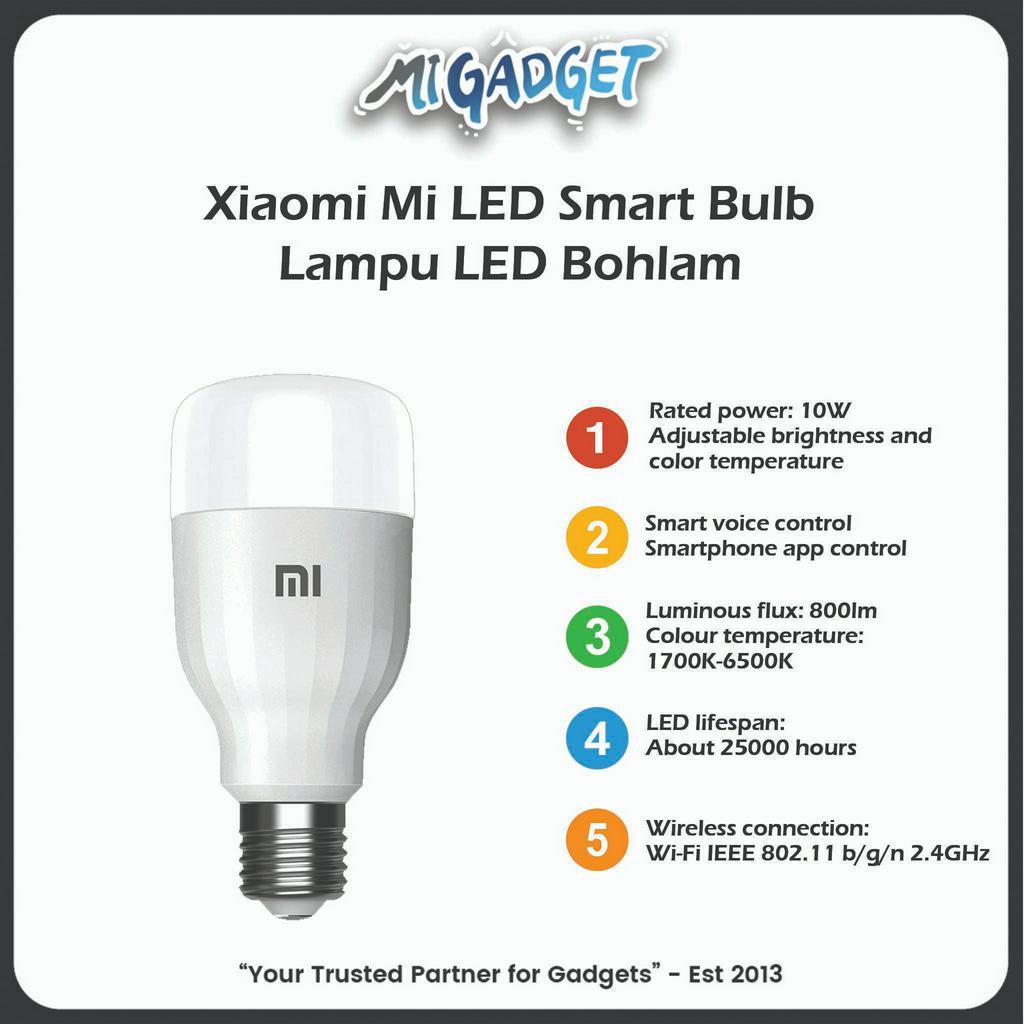 Xiaomi Mi LED Smart Bulb Lampu LED Bohlam