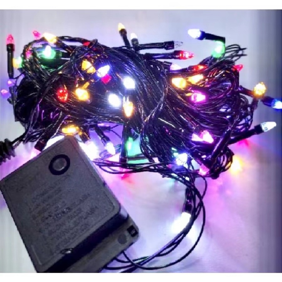 Lampu Seri Hias Natal Led Strip LED TUMBLR 10Meter RGB Warna Warni Kuning Colokan Female